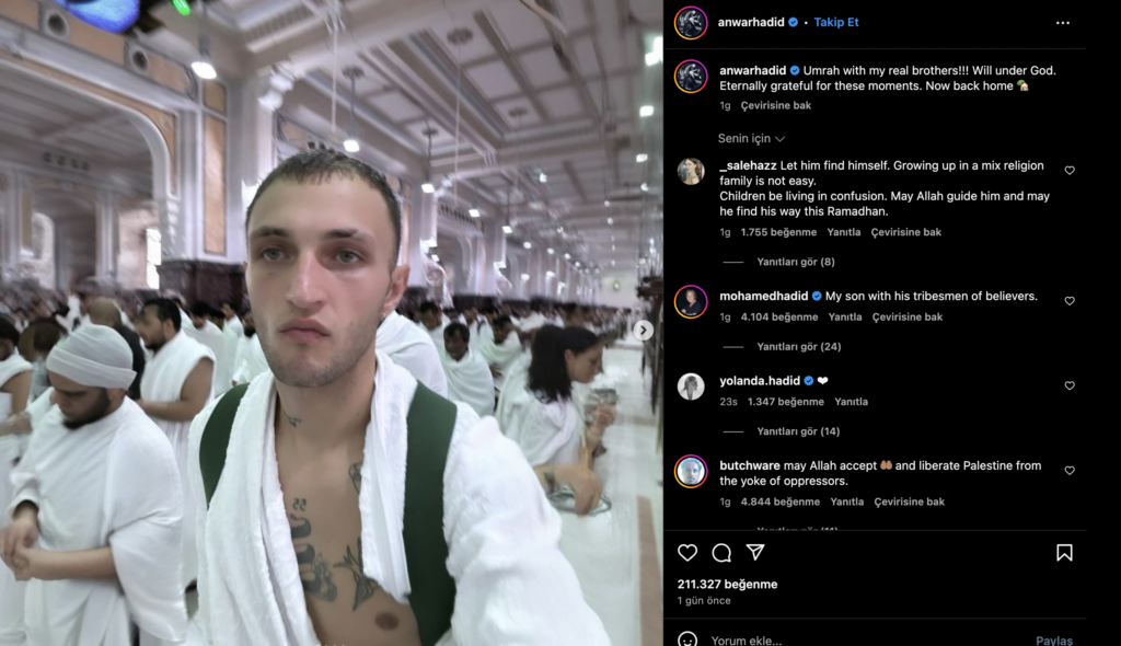 Anwar Hadid Umre’ye Gitti 20 anwar hadid umre