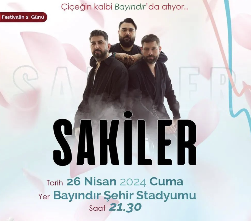 Bayındır Çiçek Festivali'nden- Sakiler konser afişi