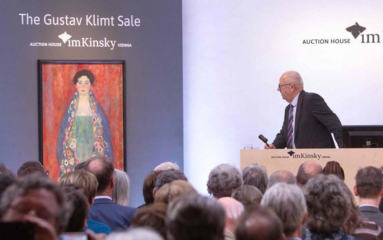 muzayede gustav klimt tablo