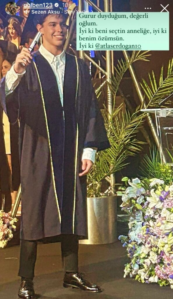 Gülben Ergen ve Mustafa Erdoğan’ın Oğlu Mezun Oldu! 22 atlasin mezuniyeti