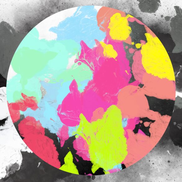 cute unique auroras circle shape art background