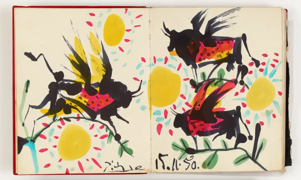 Picasso’nun Baskı Resimleri British Museum’da 20 Picasso Leaping Bulls Ziplayan Bogalar 1950