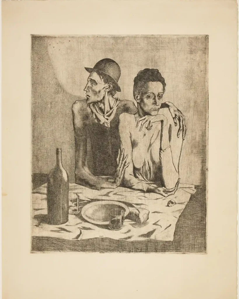 Picasso’nun Baskı Resimleri British Museum’da 24 Picasso The Frugal Meal Tutumlu Yemek 1904