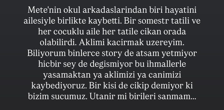 Berfu Yenenler'den Yürek Burkan Paylaşım: "Mete'nin Okul Arkadaşı ve Ailesi Yangında Hayatını Kaybetti" 20 berfuyenenler