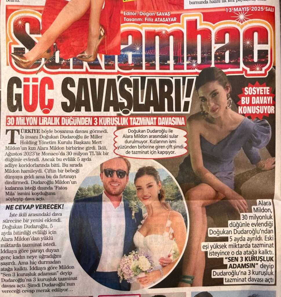 Instagram Fenomeni Ömer Aydın'dan Alara Mildon ve Doğukan Dudaroğlu Hakkında Dikkat Çeken İddialar 20 Takvim Gazetesi Doğukan Dudaroğlu ve Alara Mildon ile ilgili haberi en çok okunan sayfası olan Saklambaç'ta manşetten verdi.